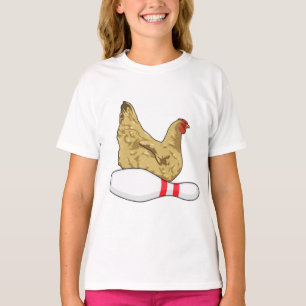 Camiseta Pollo en el Bowling con vástago