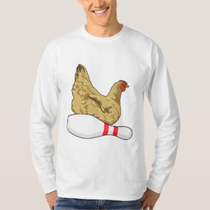 Camiseta Pollo en el Bowling con vástago