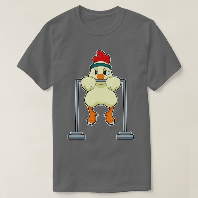 Camiseta Pollo En Fitness PullUps (Diseño del anverso)