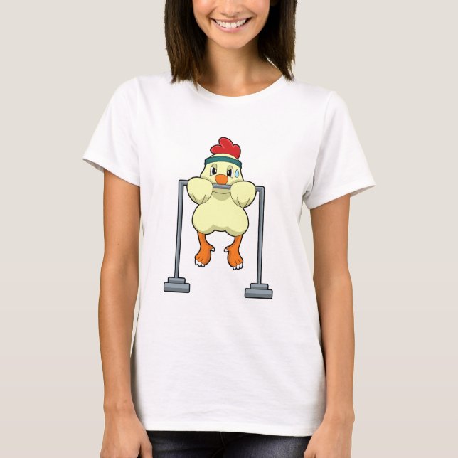 Camiseta Pollo en los ajustes de fitness (Anverso)
