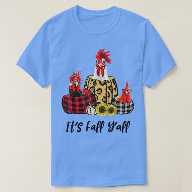 Camiseta Pollo es la calabaza de leopardo otoñal (Diseño del anverso)
