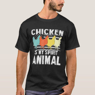 Camiseta Pollo Es Mi Animal Espiritual Bandera Americana Vi