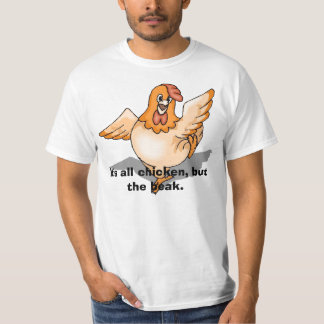 Camiseta pollo, es todo el pollo, pero el pico