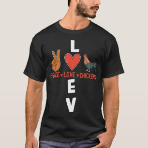 Camiseta Pollo Espíritu Animal Rooster Paz Granjero Vida C
