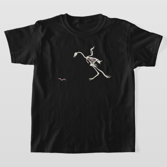 Camiseta Pollo Esquelético Libre y Feliz (Distribución)