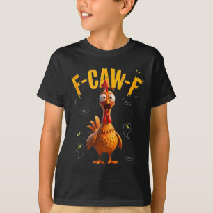 Camiseta Pollo F-caw-f Ojos Brillantes Halloween