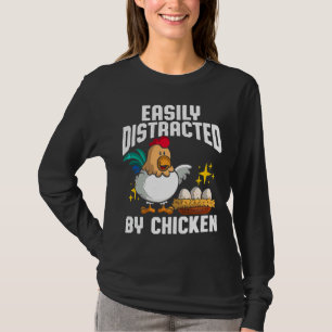 Camiseta Pollo fácilmente Distraído