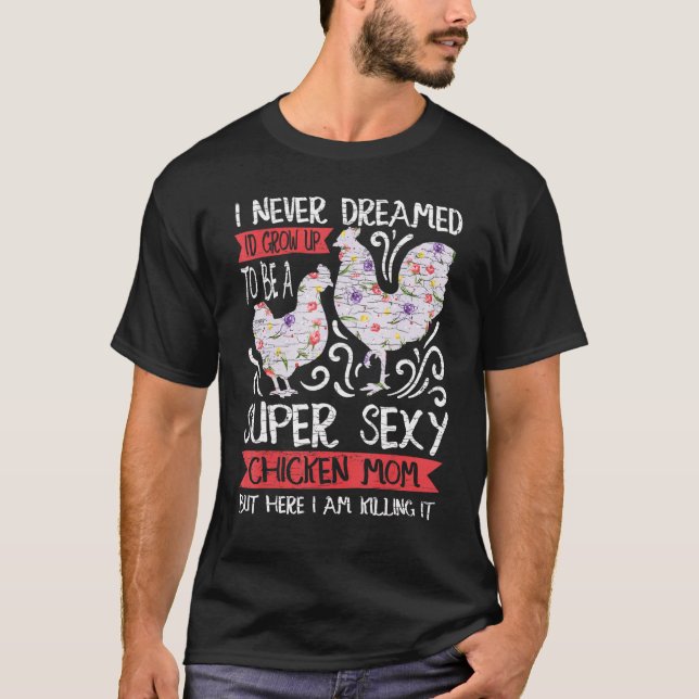 Camiseta Pollo Floral Mamá Flor (Anverso)