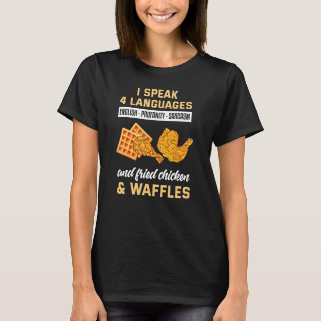 Camiseta Pollo Frito  Chiste Pollo y Waffles Pollo Frito (Anverso)