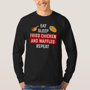 Camiseta Pollo frito come pollo dormido y gofres