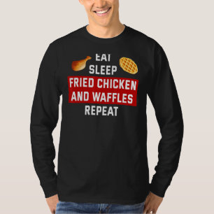 Camiseta Pollo frito come pollo dormido y gofres