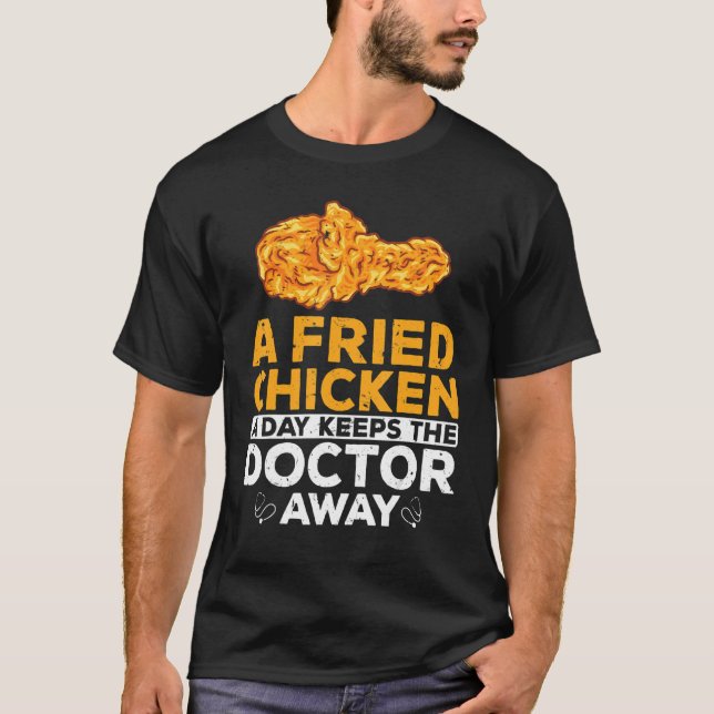 Camiseta Pollo frito Crispy Witty Foodaholic Lifestyle for (Anverso)