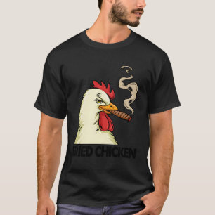 Camiseta Pollo frito de pollo humeante blanco