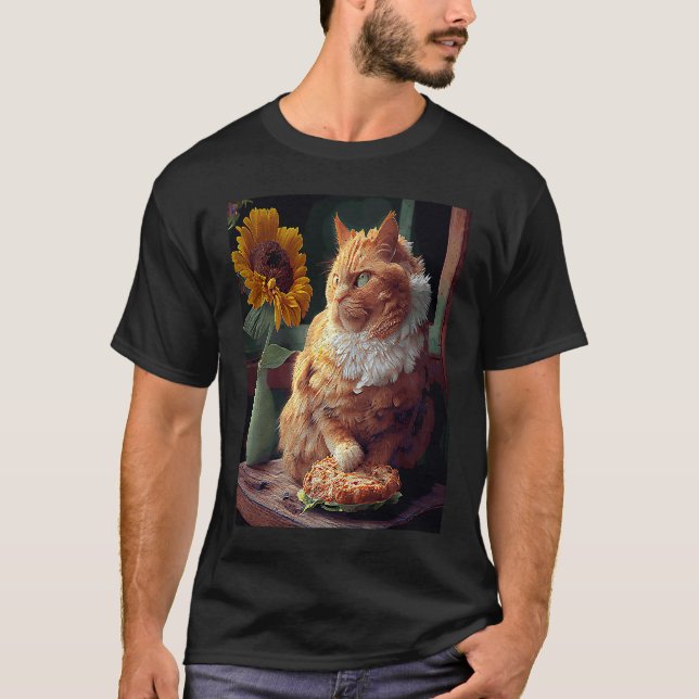Camiseta Pollo Frito Girasol de Gato (Anverso)