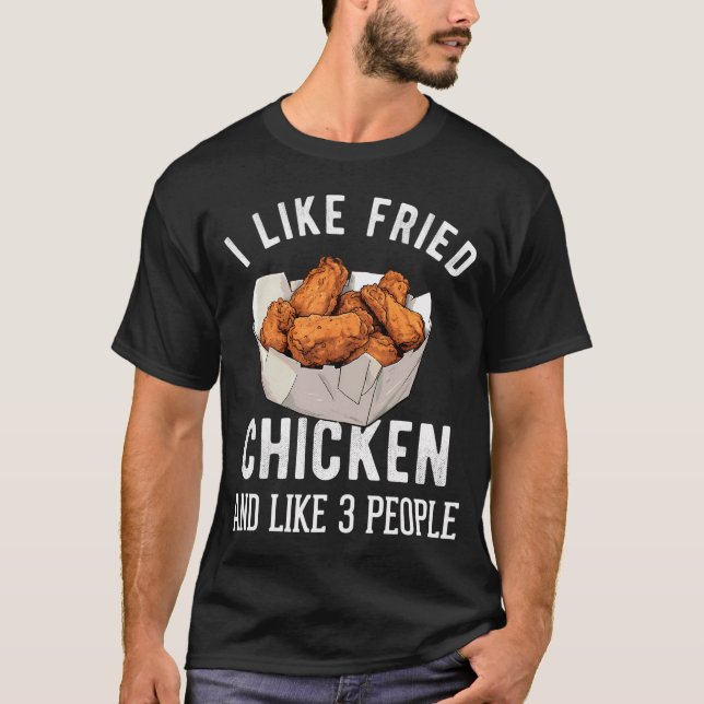Camiseta Pollo frito Hombres Graciosos Mujeres Alas De Poll (Anverso)