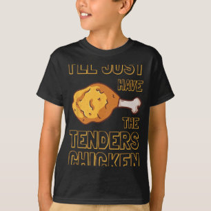 Camiseta Pollo Frito Marinado Jugoso Revestido Comida Cruji
