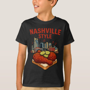 Camiseta Pollo Frito Picante Al Estilo De Nashville Y Music