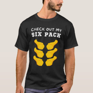 Camiseta Pollo Frito Revisa Mi Humor De Seis Paquetes Gimna