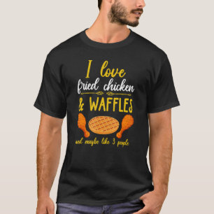 Camiseta Pollo frito Waffles Pollo sarcástico y gofres