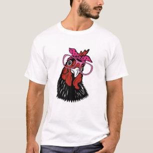 Camiseta Pollo Fundido Con Gafas De Bandana Hombres Novela