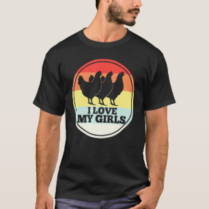 Camiseta Pollo Gallina Pollito Retro