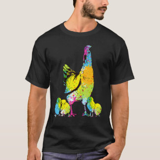 Camiseta Pollo Gallina Pollitos Granjero Avícola Estilo Ant