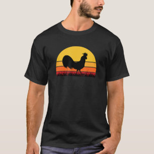 Camiseta Pollo gallo negro Naranja granjero amarillo Fa