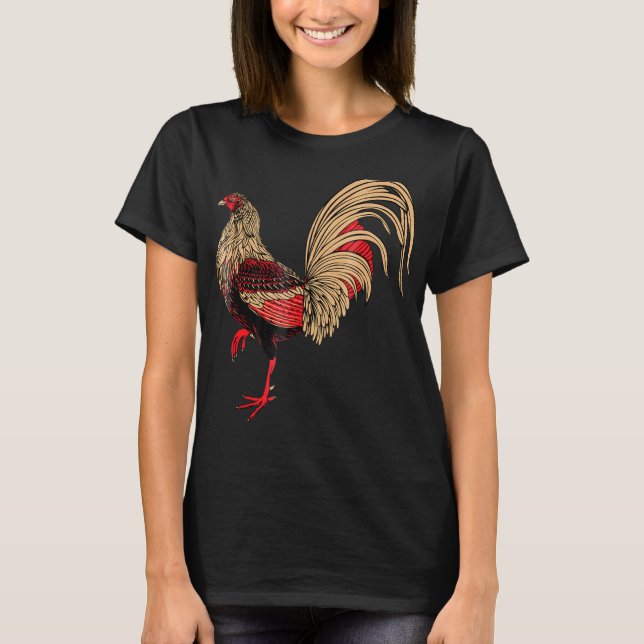 Camiseta Pollo Gallo Rojo (Anverso)