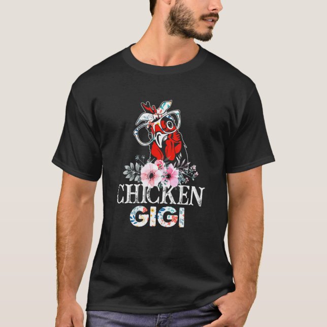 Camiseta Pollo Gigi Floral (Anverso)