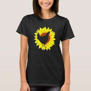 Camiseta Pollo Girasol Primavera Verano Floral Pollo Flujo