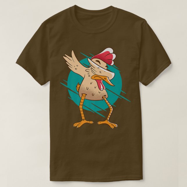 Camiseta Pollo granjero pollo pollo pollo pollo Dabbing Dan (Diseño del anverso)