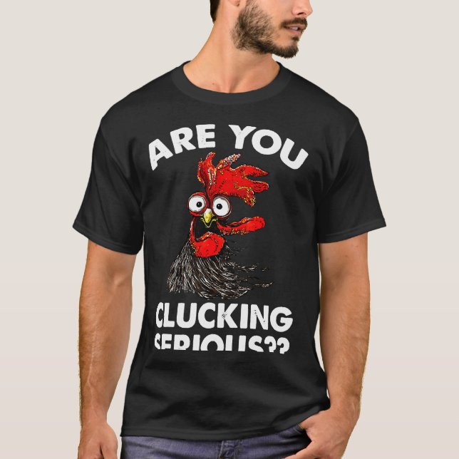 Camiseta Pollo granjero serio (Anverso)