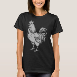 Camiseta Pollo Gris, Grifo, Gallo