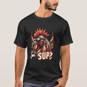 Camiseta Pollo Guapo Gallo con Gafas de Sol Sup