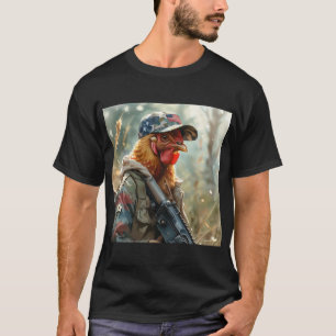 Camiseta Pollo Guay MAGA con tapón de camuflaje de arma