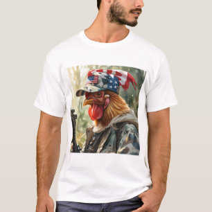 Camiseta Pollo Guay MAGA con tapón de camuflaje de arma
