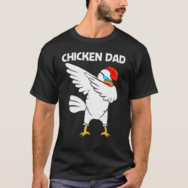 Camiseta Pollo Guay Para Hombres De Papá Rooster Animal (Anverso)