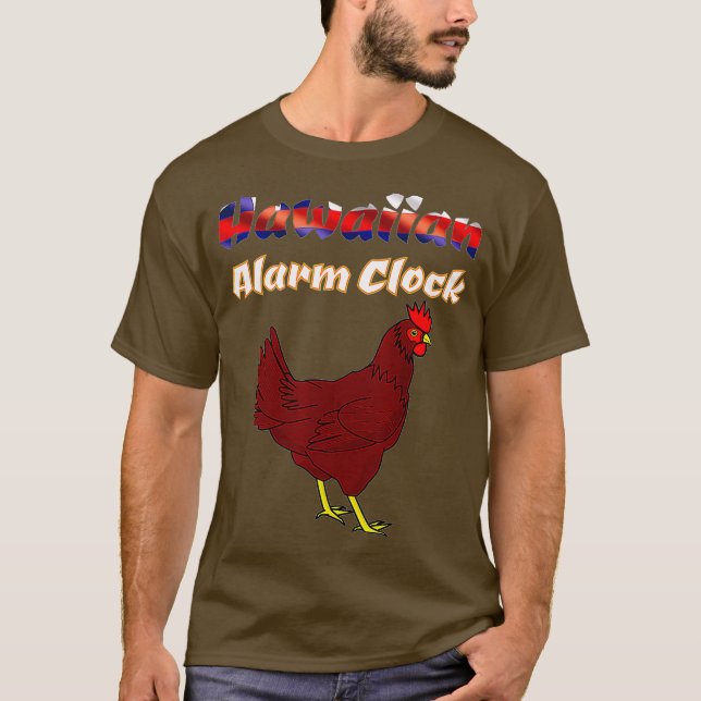 Camiseta Pollo Hawai para el reloj de alarma en Hawái (Anverso)
