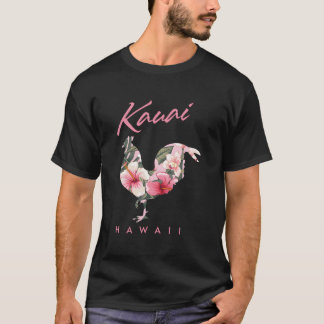 Camiseta Pollo Hibisco Flor de Kauai Hawaii