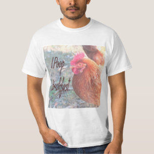 Camiseta Pollo I poop Breakfast Humor divertido