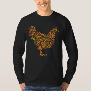 Camiseta Pollo Internacional de Lunares Naranja Marrón Punt