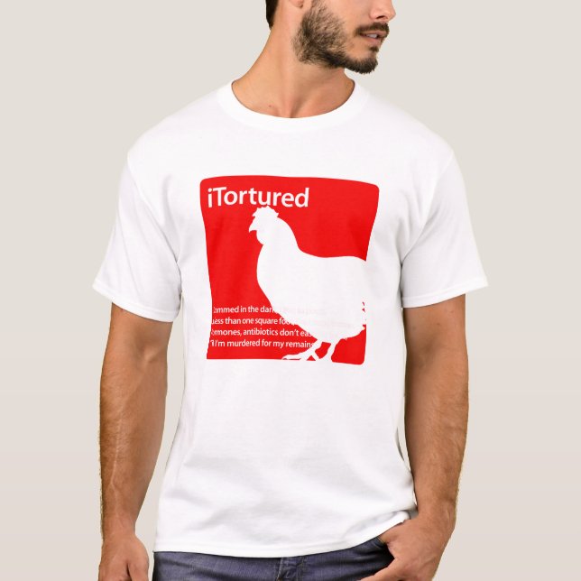 Camiseta pollo iTortured (Anverso)