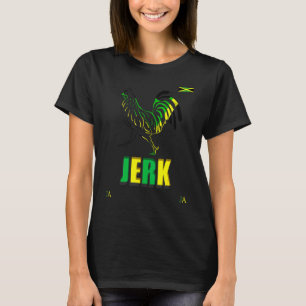 Camiseta Pollo Jerk Jamaica Gallo Bandera de Jamaica