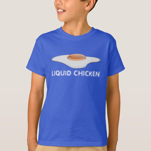 Camiseta Pollo líquido divertido con huevo frito (Anverso)