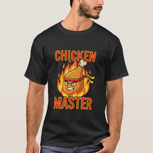 Camiseta Pollo Maestro Comida Divertida (Anverso)