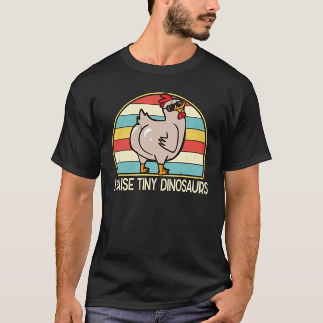 Camiseta Pollo Mamá Crío Dinosaurios Pequeños Pollo (Anverso)