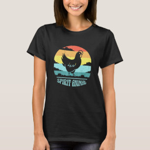 Camiseta Pollo Mascota - Animal Espiritual Vintage Retro At
