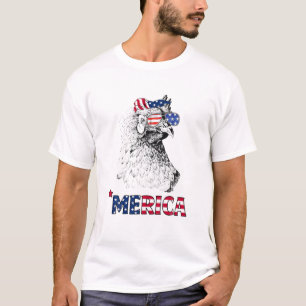 Camiseta Pollo ‘Merica Bandera Americana Gallina Mamá diver