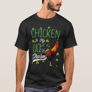Camiseta Pollo Mi perro es mi amuleto de la suerte