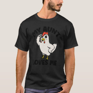 Camiseta Pollo   Mi tía me ama por sobrino y sobrina 3